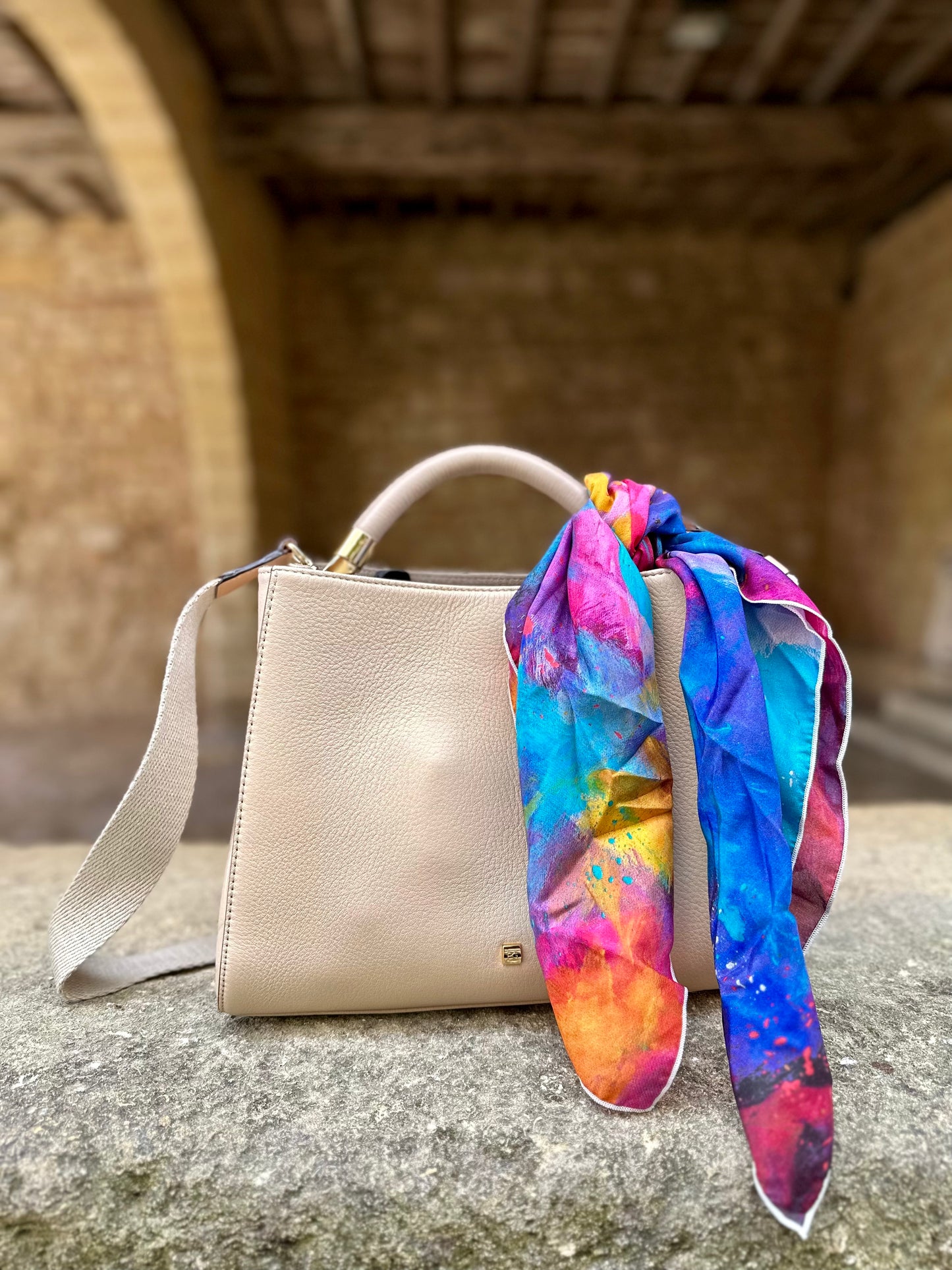 Silk scarf "Pretend that you love me"
