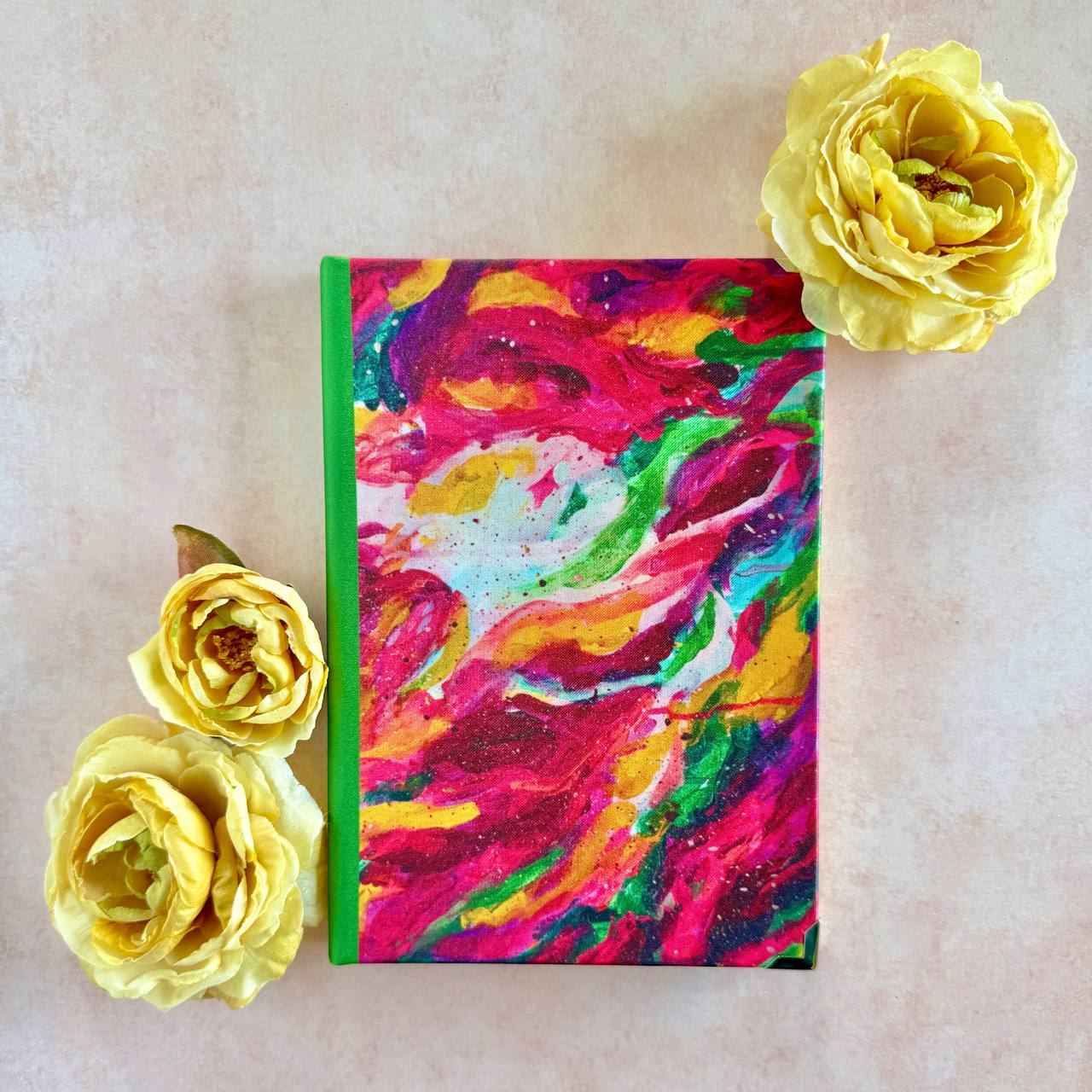 Premium satin journal "Where does the sun go in my garden?"