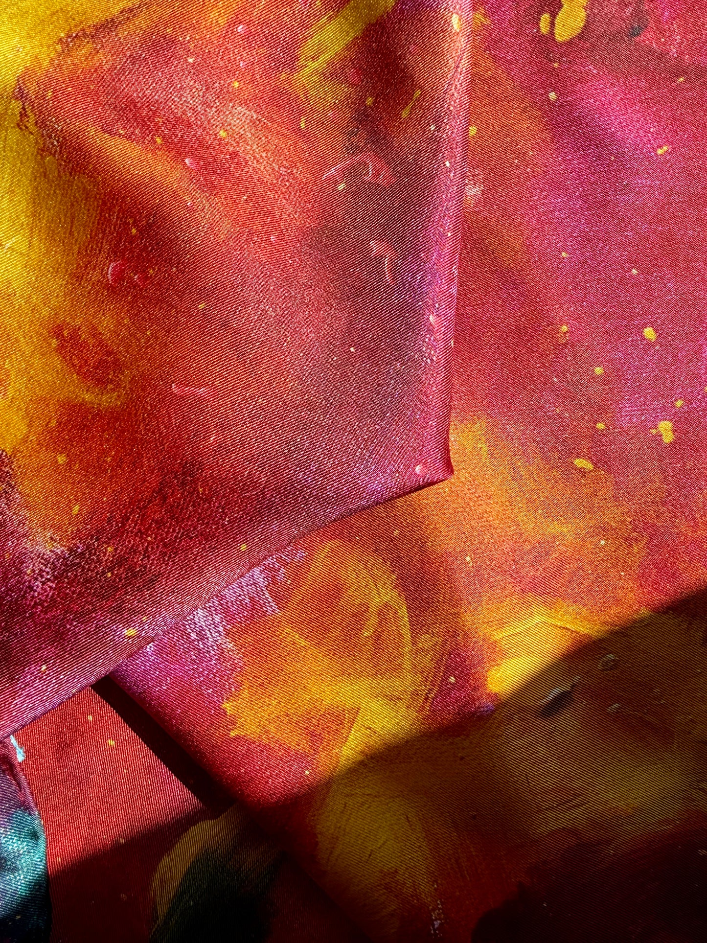 Silk twill scarf "My head is a jungle"