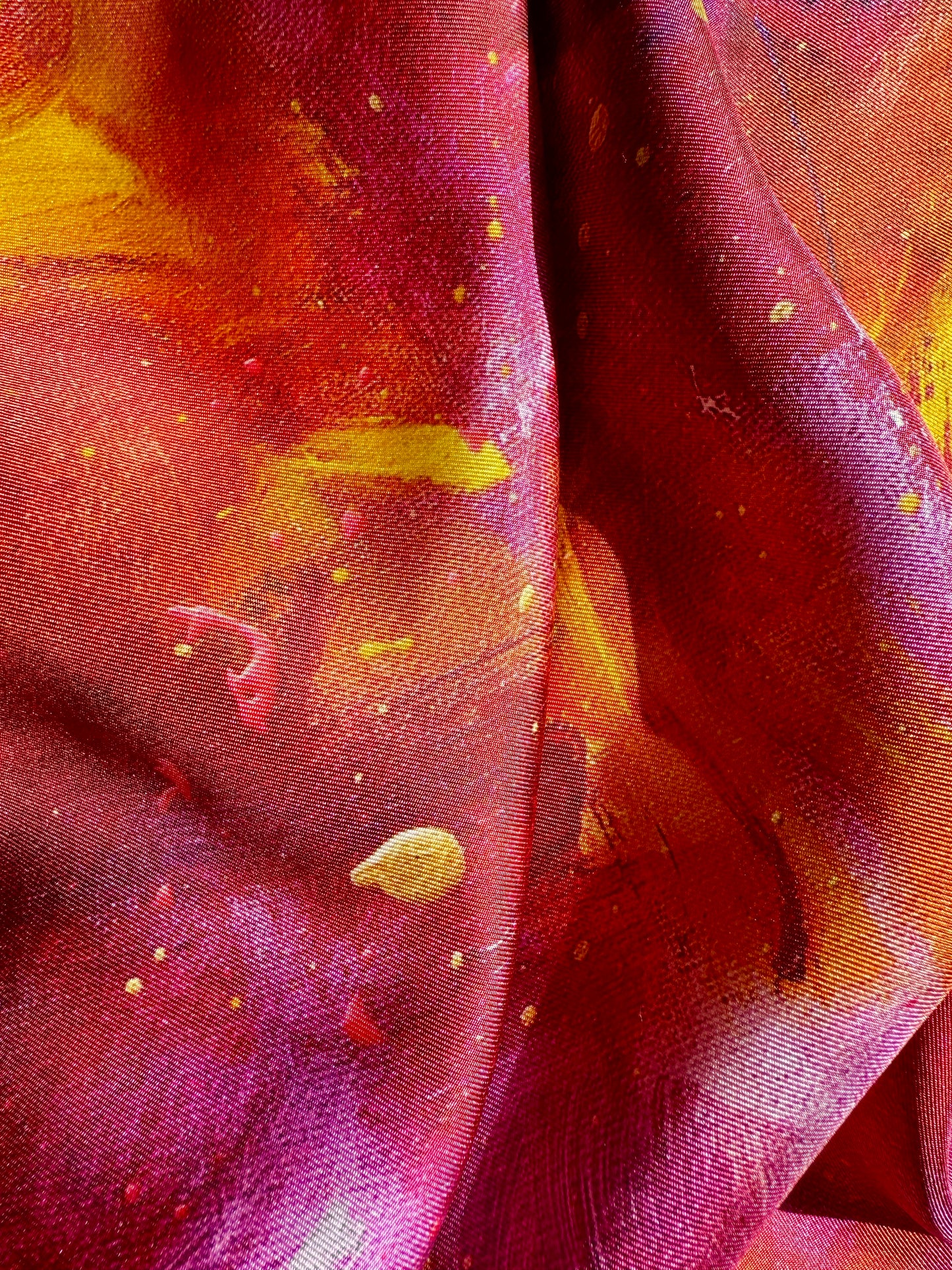 Silk twill scarf "My head is a jungle"