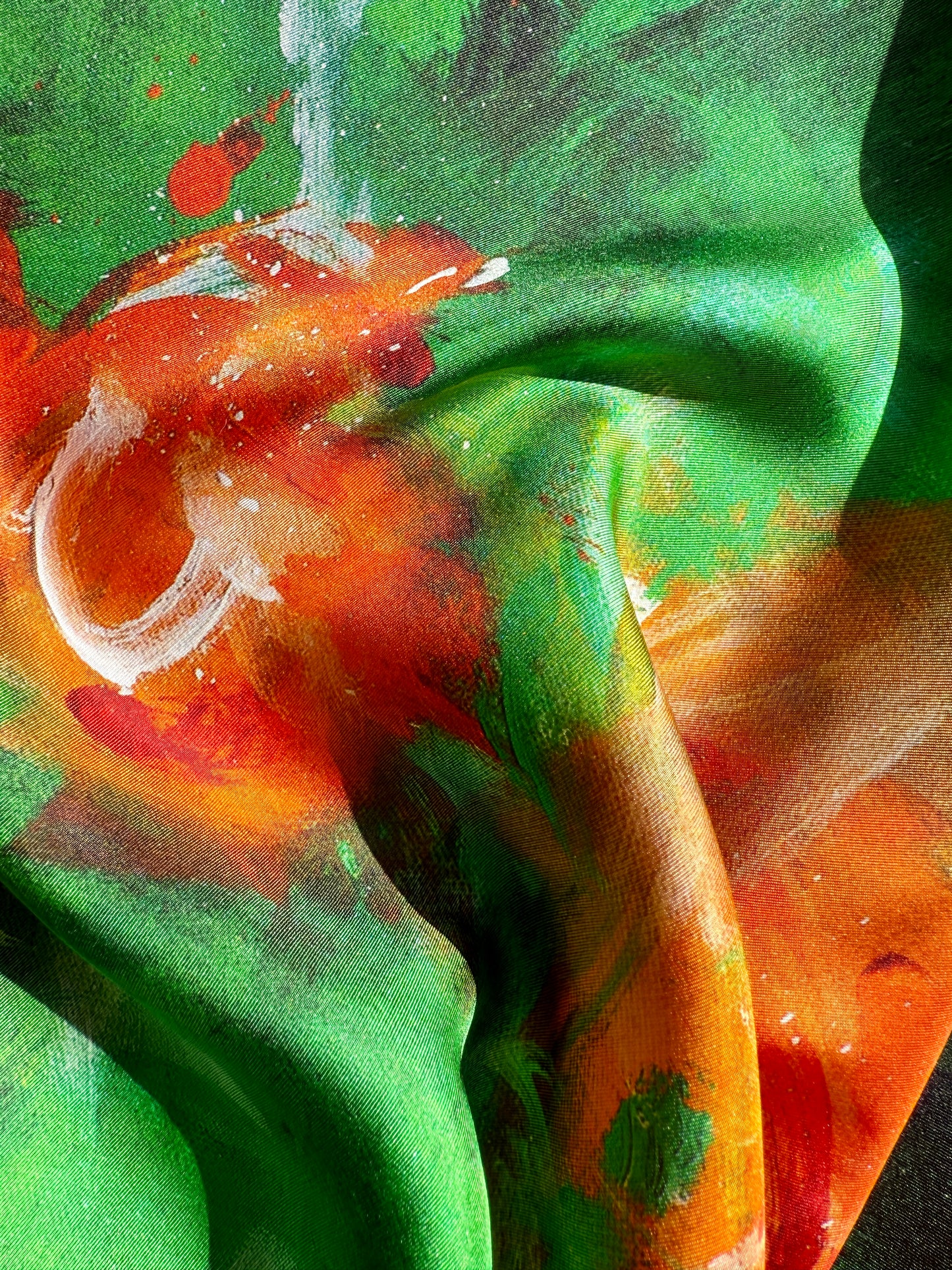 Silk twill scarf "Somewhere under the Spanish trees"