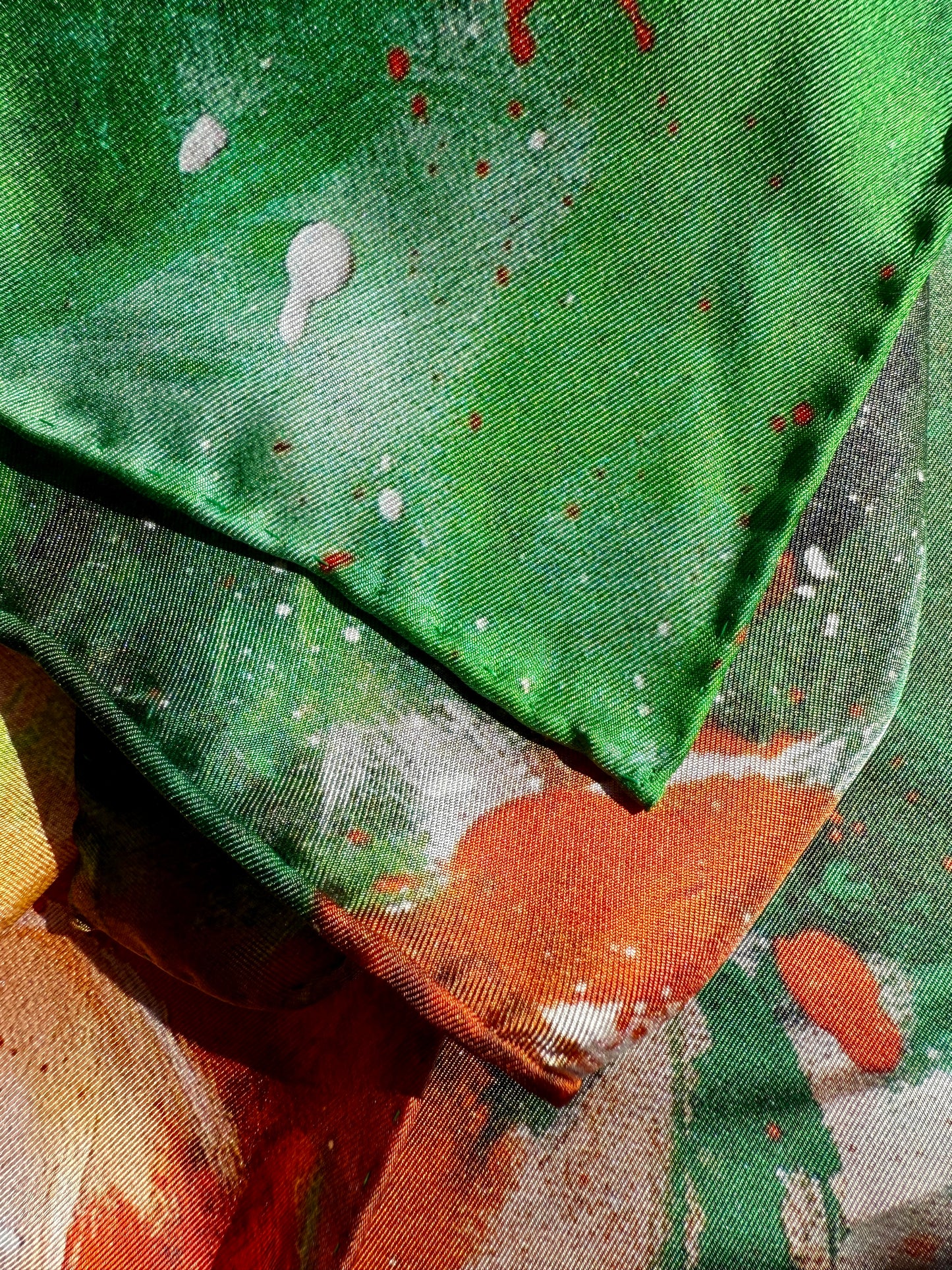 Silk twill scarf "Somewhere under the Spanish trees"