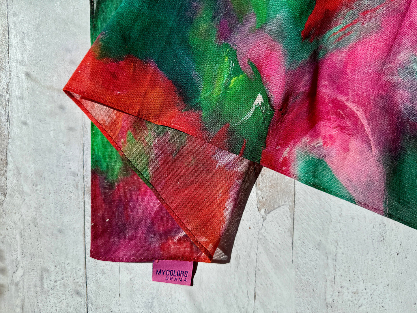 Cotton voile scarf "Kiss it goodbye"