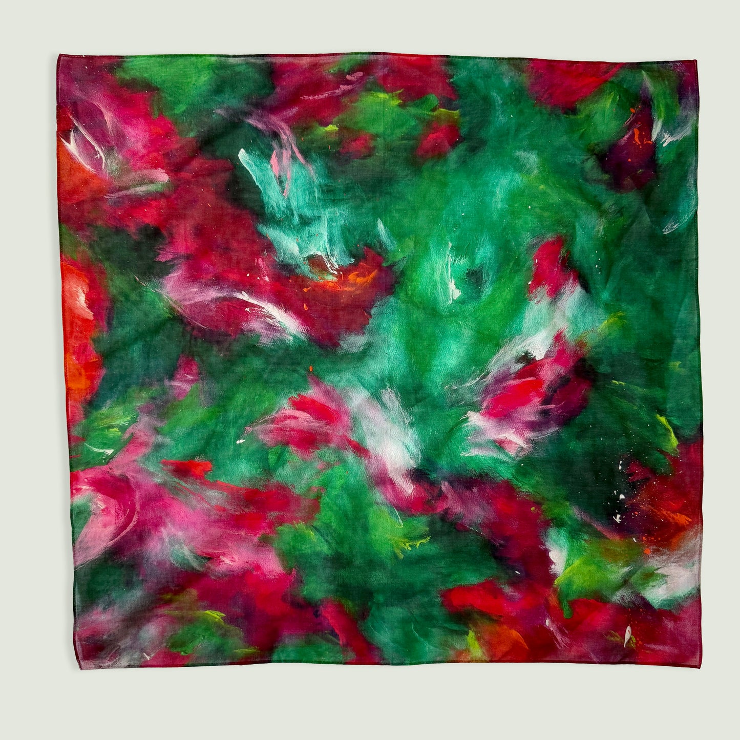 Cotton voile scarf "Kiss it goodbye"