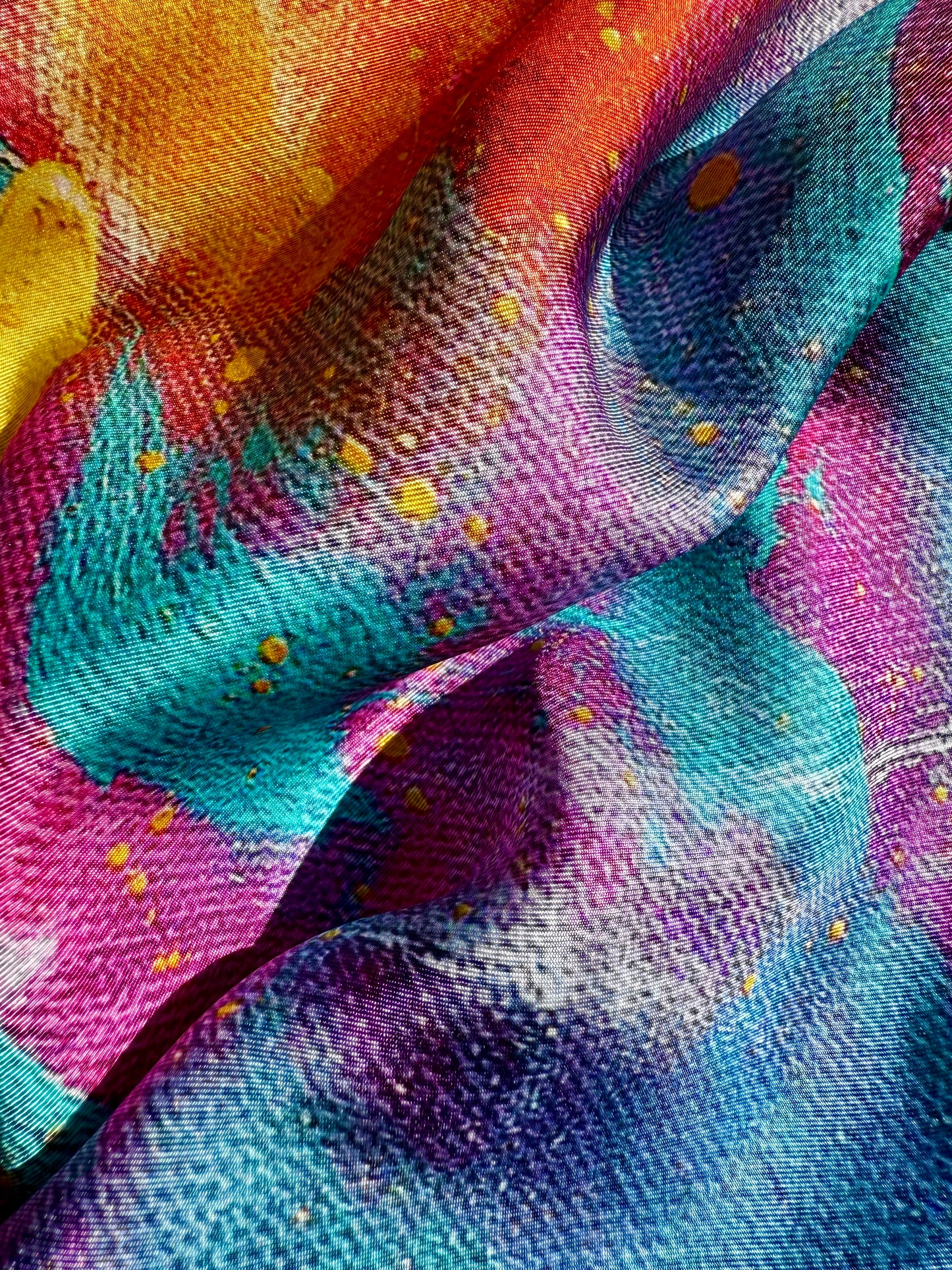 Silk twill scarf "Hold my breath for you"