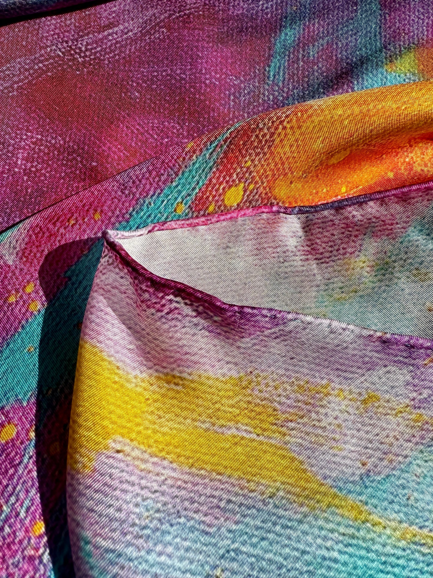 Silk twill scarf "Hold my breath for you"