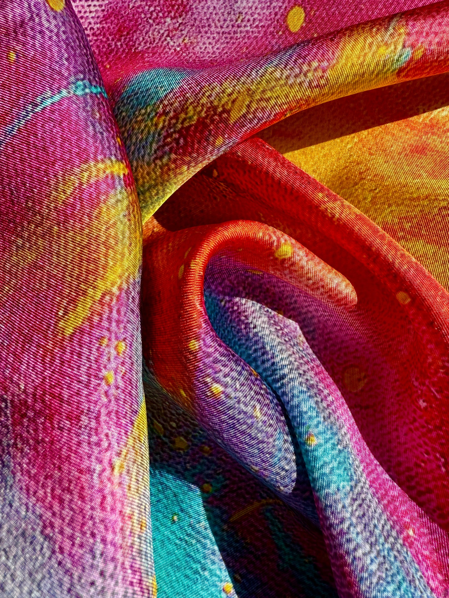 Silk twill scarf "Hold my breath for you"