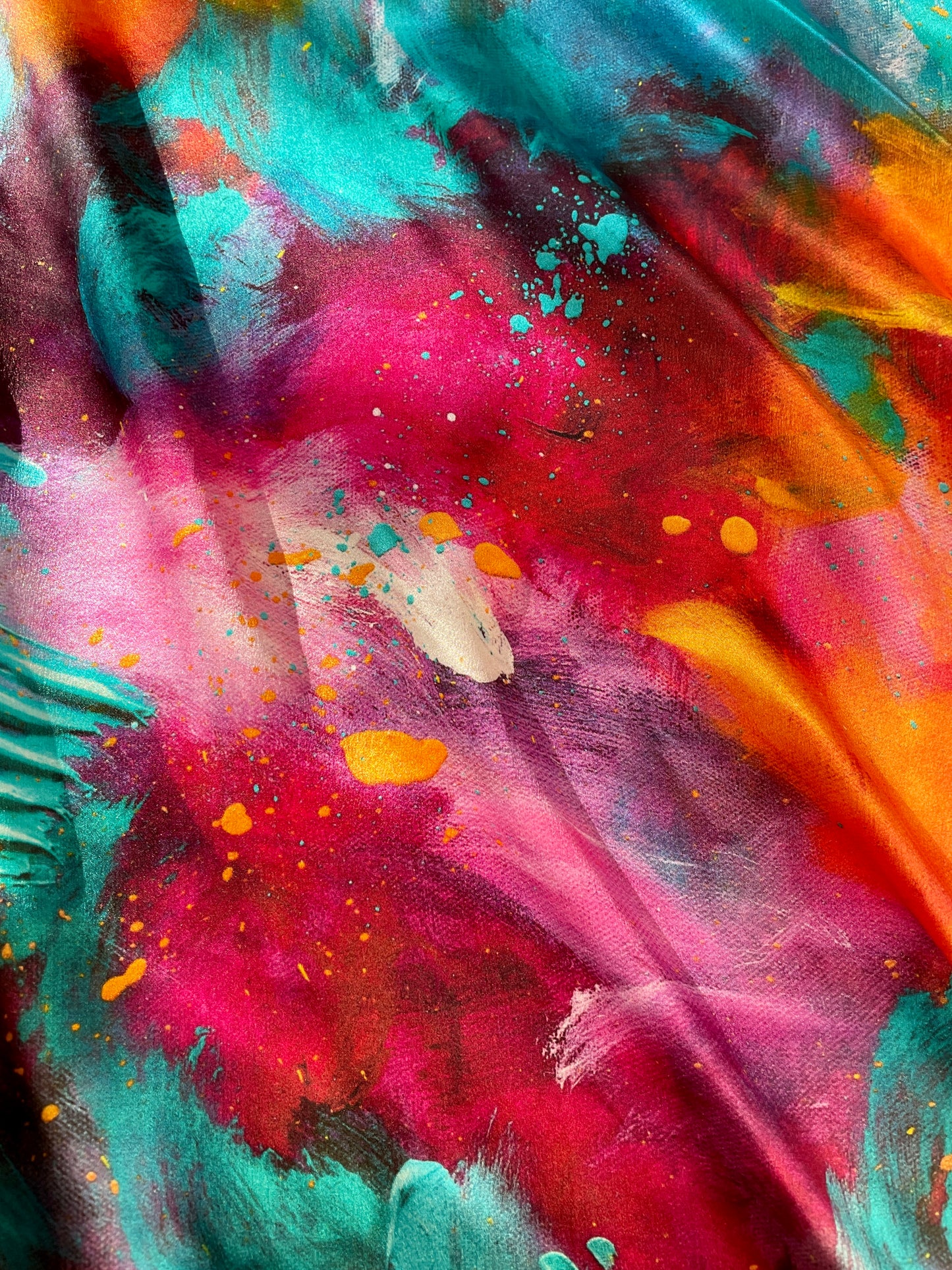 Silk scarf " My heart just skipped a beat"