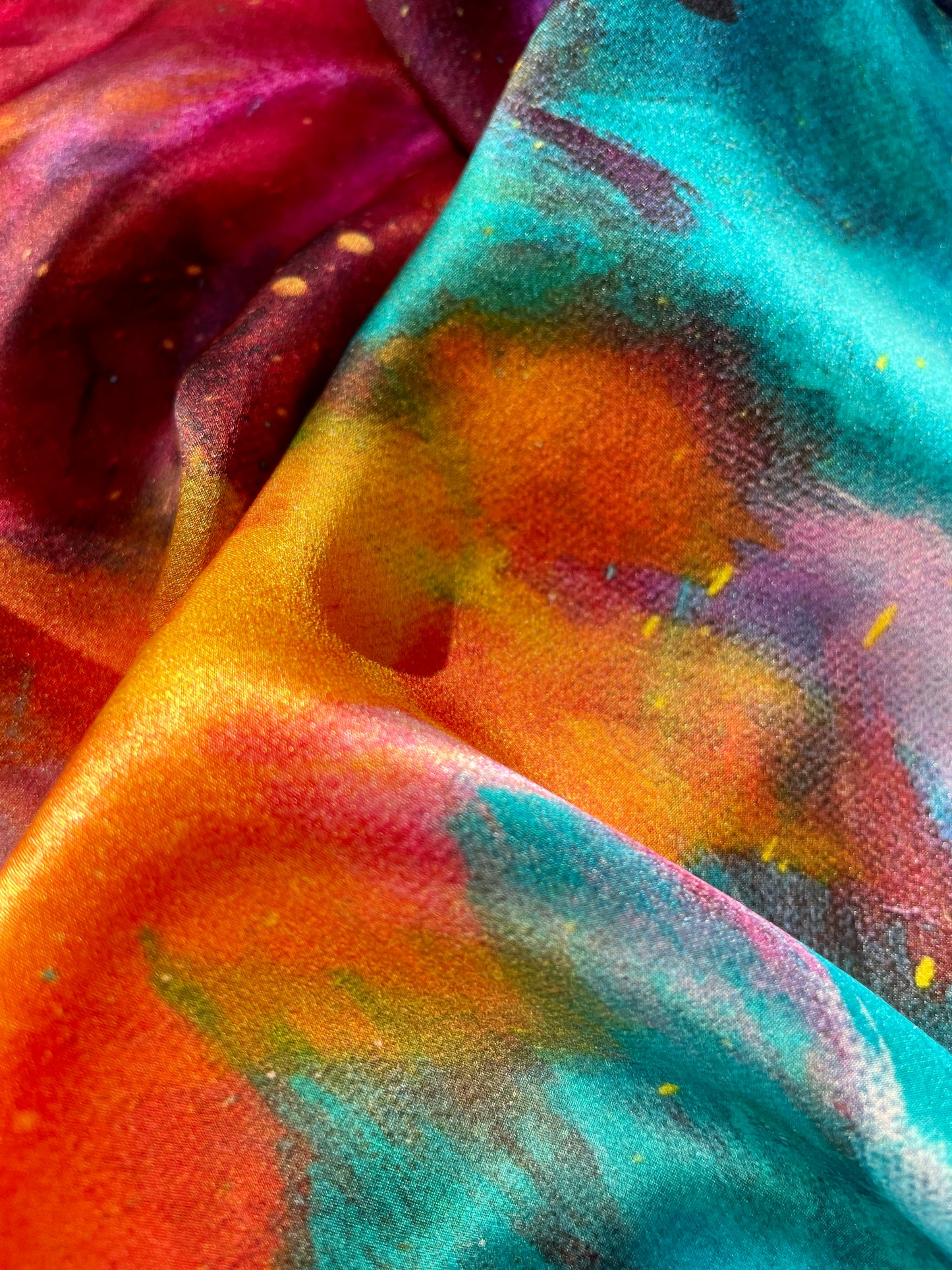 Silk scarf " My heart just skipped a beat"