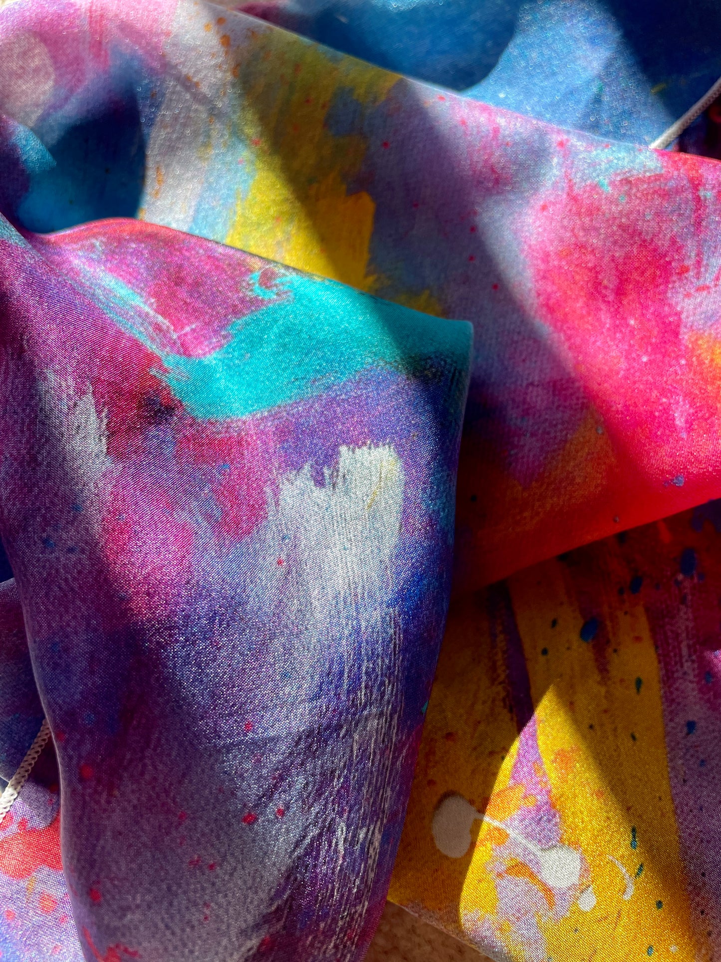 Silk scarf "Pretend that you love me"