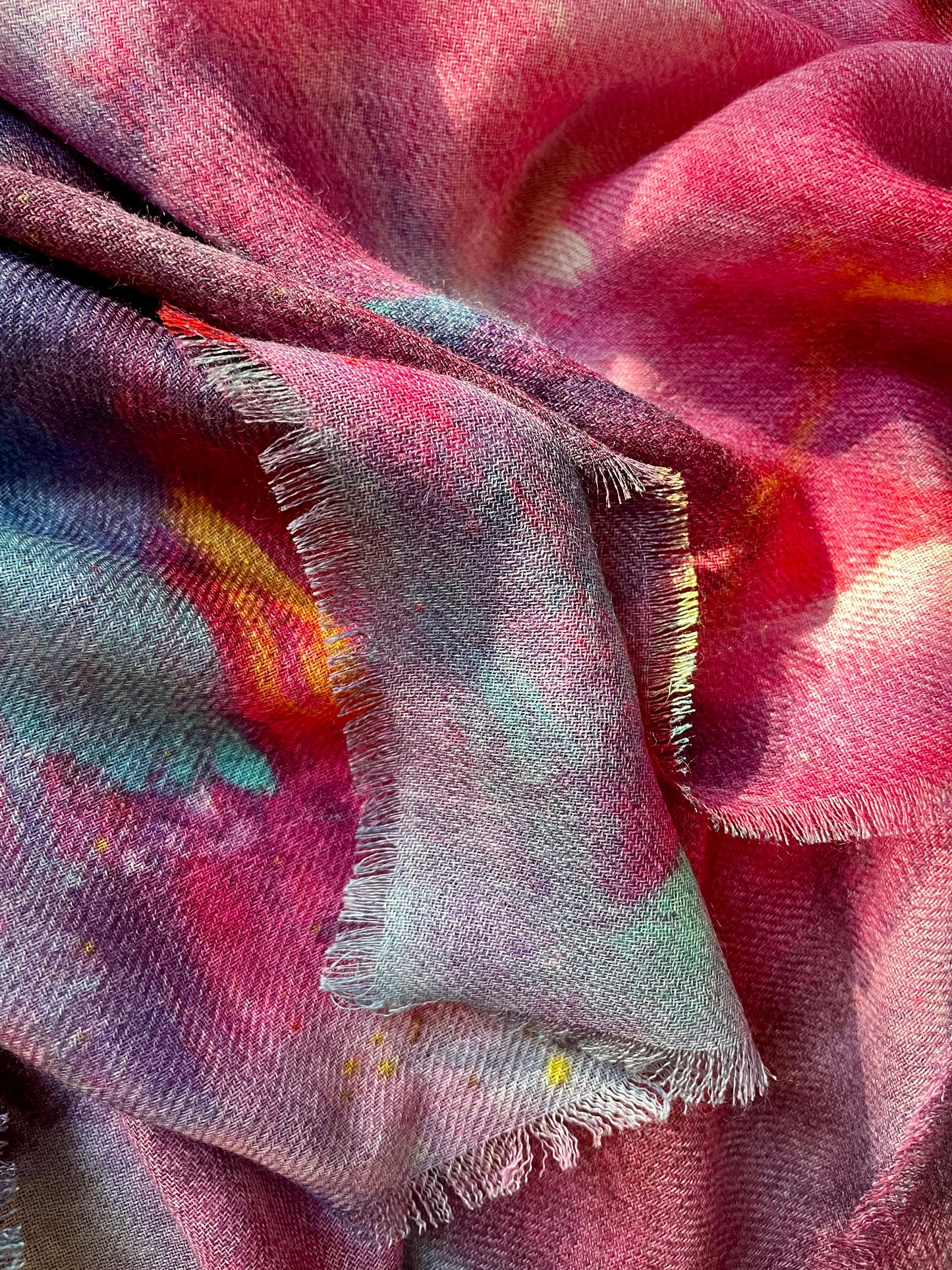 Wool and silk scarf "How did you find me?"