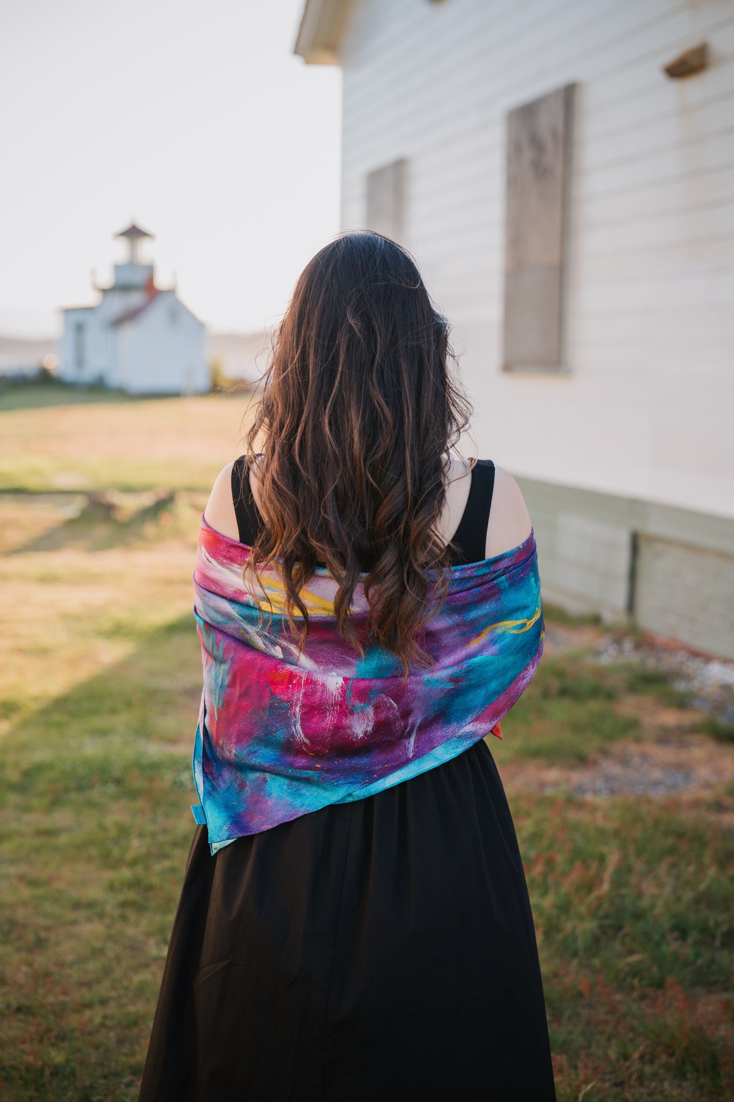 Silk twill scarf "Hold my breath for you"
