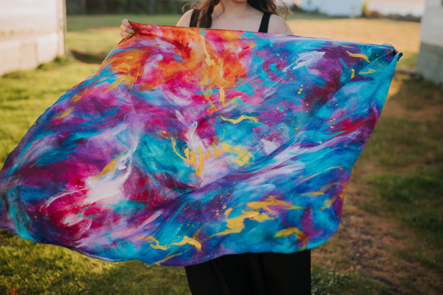Silk twill scarf "Hold my breath for you"