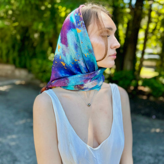 Silk scarf " My deep-dark secret"