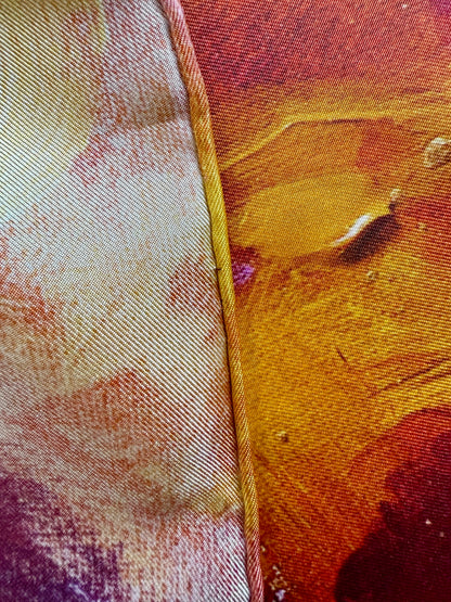 Silk twill scarf "My head is a jungle"