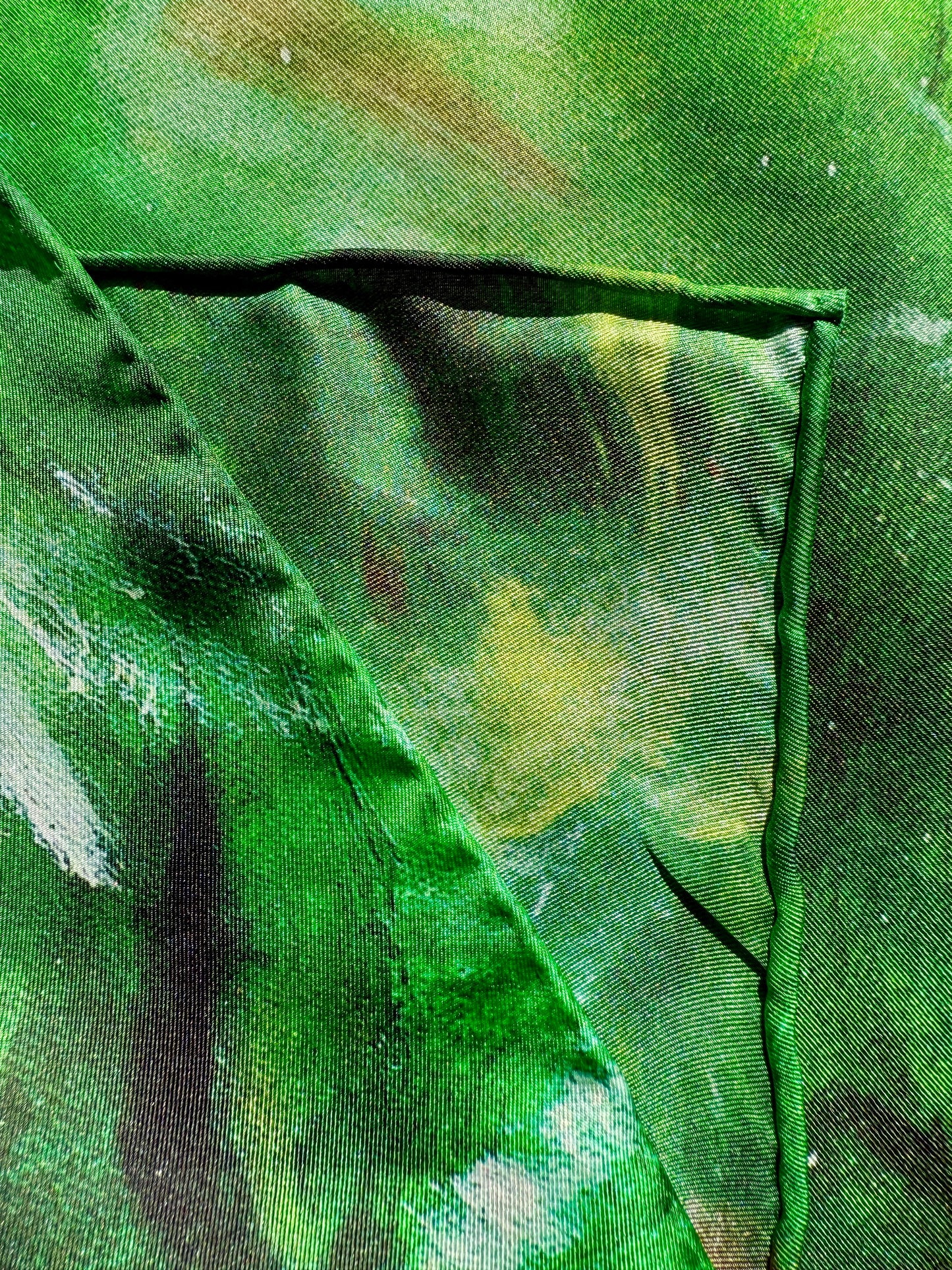 Silk twill scarf "Somewhere under the Spanish trees"
