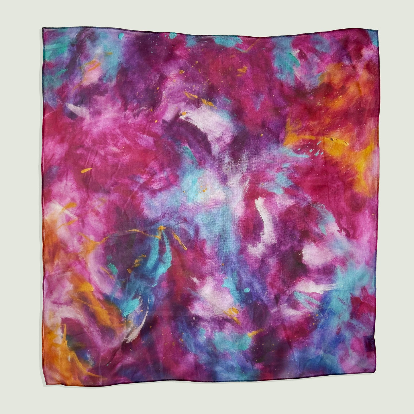 Silk georgette scarf "Conflicted Chaos"