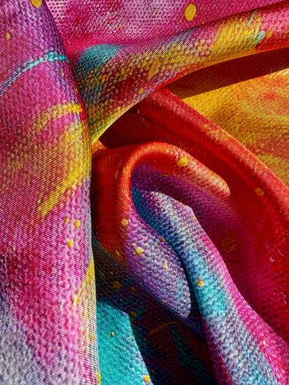 Silk twill scarf "Hold my breath for you"