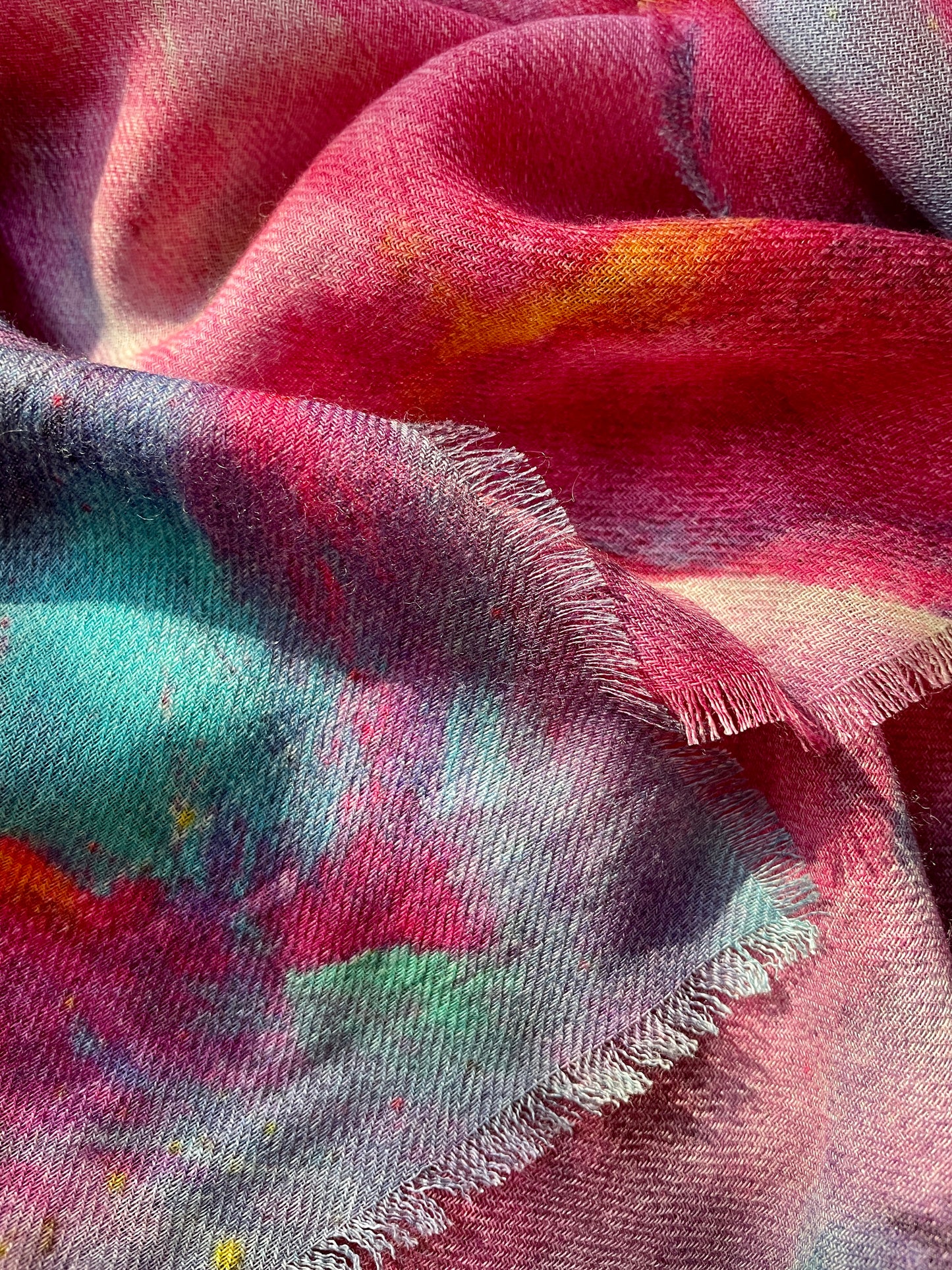 Wool and silk scarf "How did you find me?"