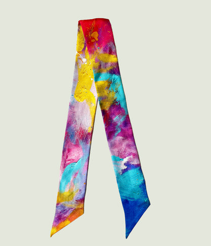 Silk twilly scarf "Pretend that you love me"